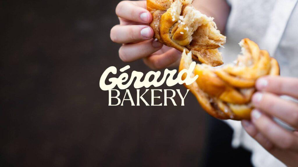 Gérard Bakery branding cinnamon bun